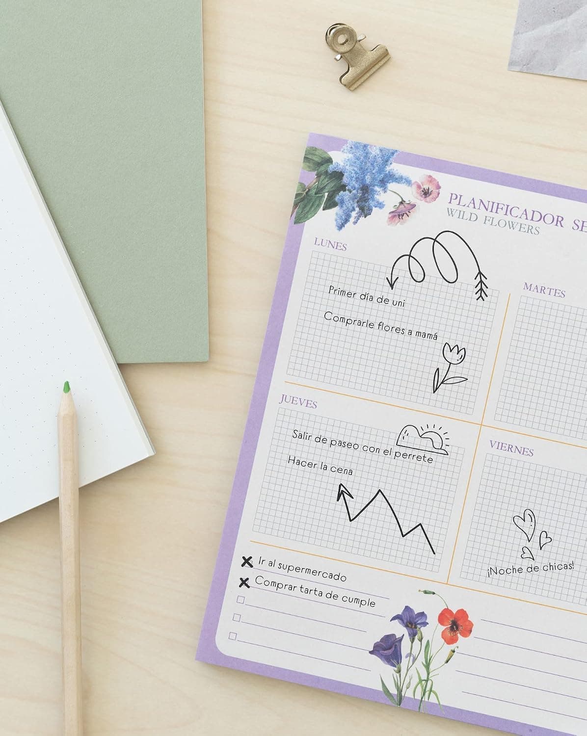 A3 Planner semanal Wild Flowers - 4