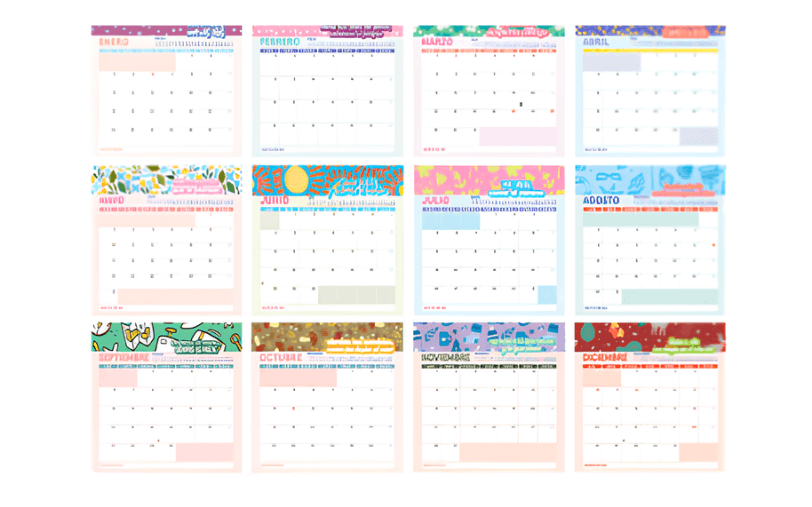 Calendario Margaritas 2027 - 2