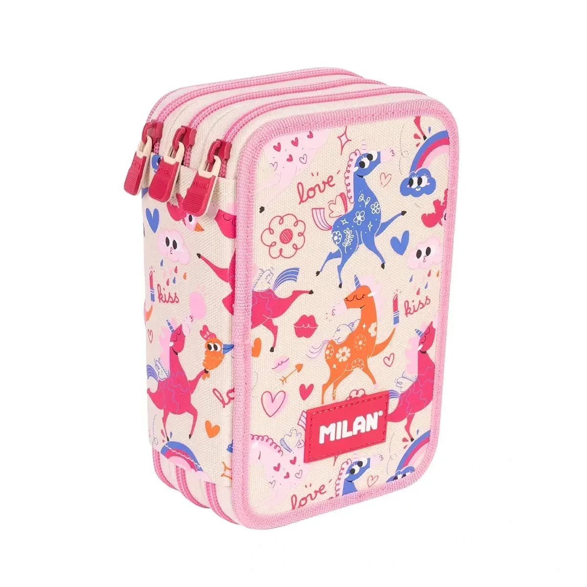 Plumier 3 pisos con contenido FLOWICORNS beige 1.webp