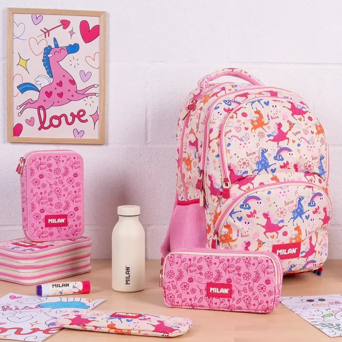 Plumier 2 pisos con contenido FLOWICORNS rosa 8.webp