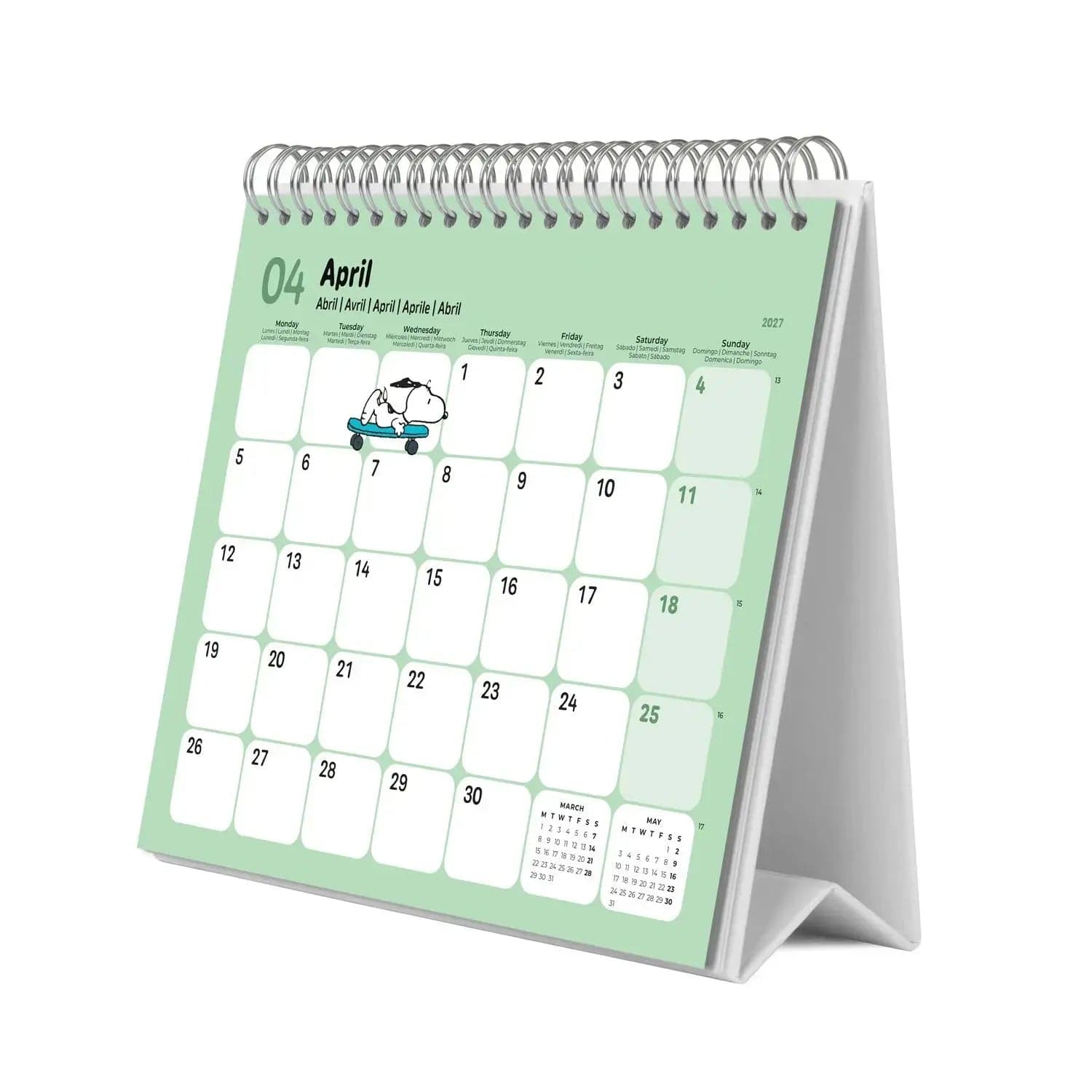 Calendario de escritorio Snoopy 2027 - 6