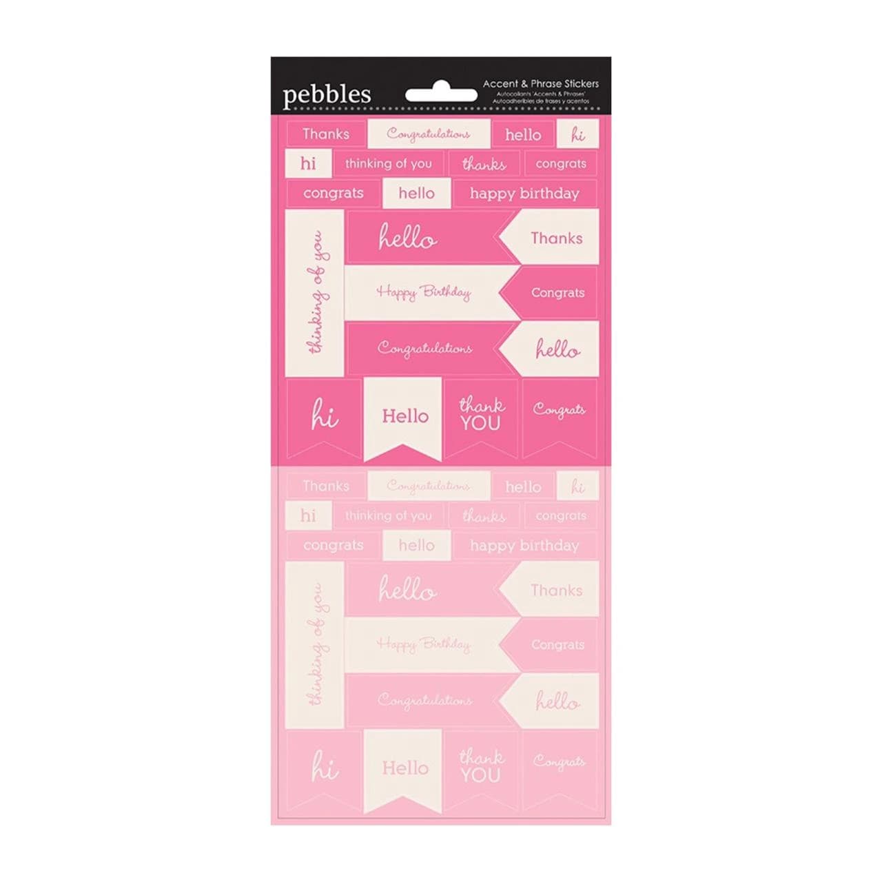 Stickers Basic Pebbles Rosa
