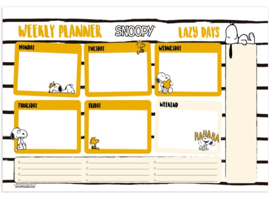 Semanal Snoopy Lazy Days