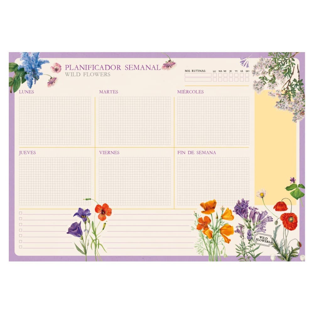 A3 Planner semanal Wild Flowers