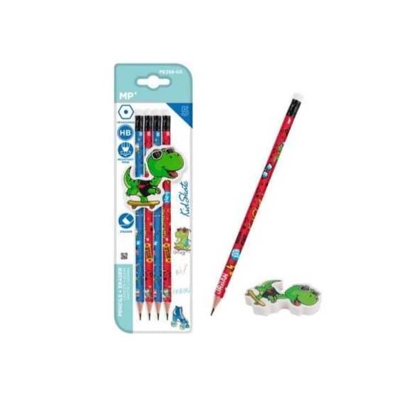 Set Lapices Dinos + Borrador