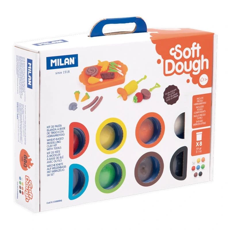 Maletín Softdough Masa 8 Colores más Herramientas BBQ
